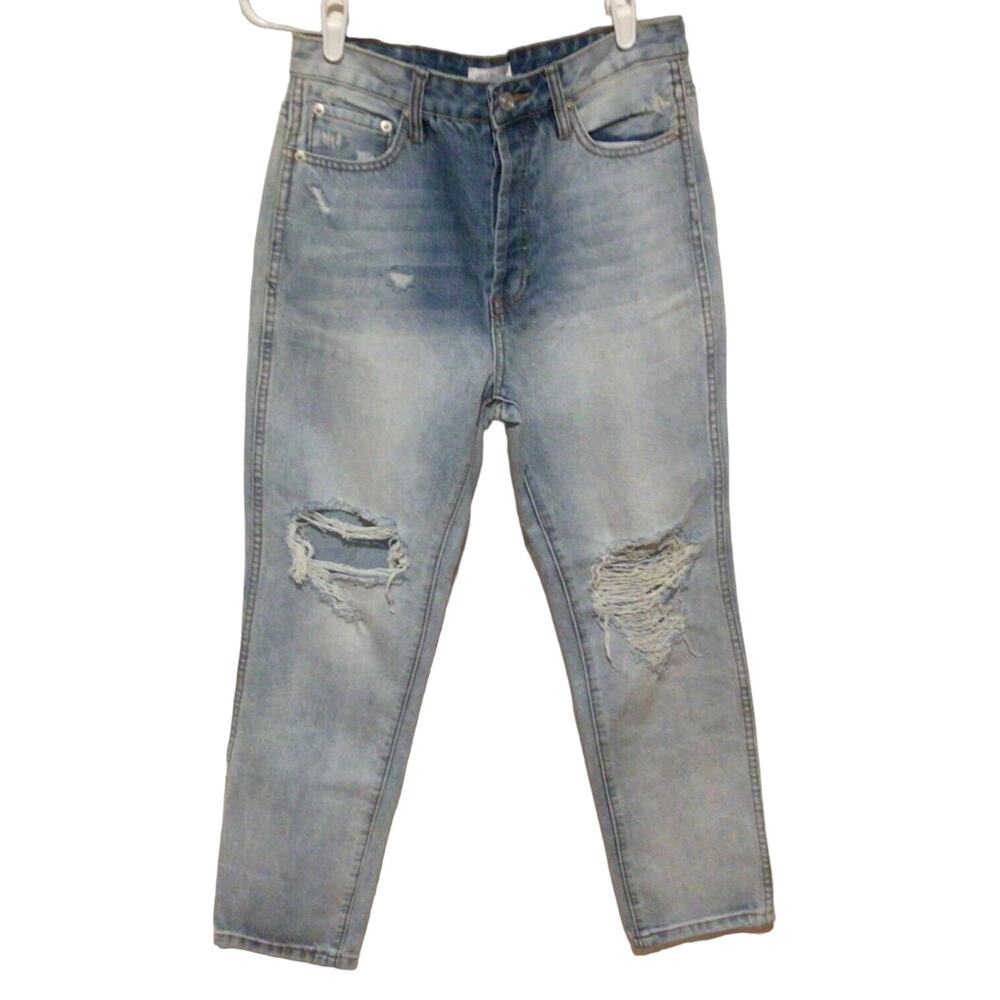 Vestique Women's Light Blue Distressed Denim Jeans Size 28 NWT Casual Style